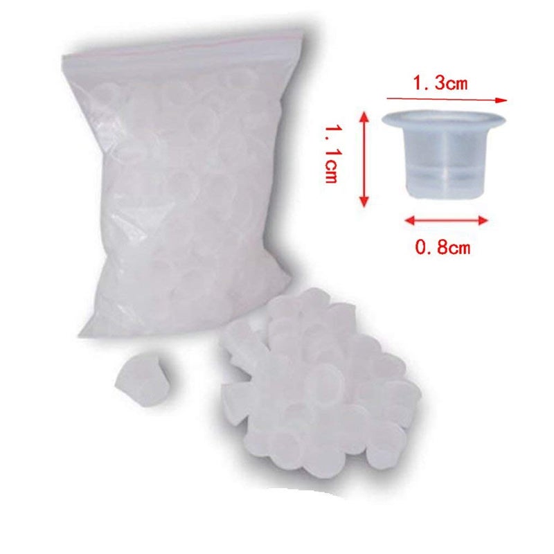 new star tattoo Disposable Ink Cups,New Star Tattoo 500pcs Plastic Small Tattoo Ink Cups Supplies #9 Ink Cap Holder for Tatto Pigment - Image 3